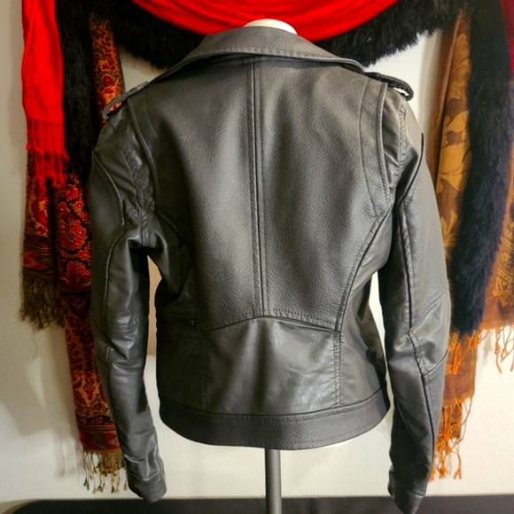Blank NYC Grey Vegan Leather Jacket - Picture 3 of 3